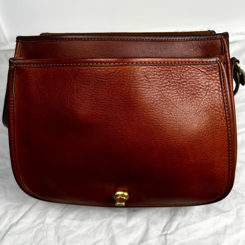 VINTAGE COACH Ranch Bag #9852 Mahogany Leather Made in USA Pre-1994 - Picture 7 of 16